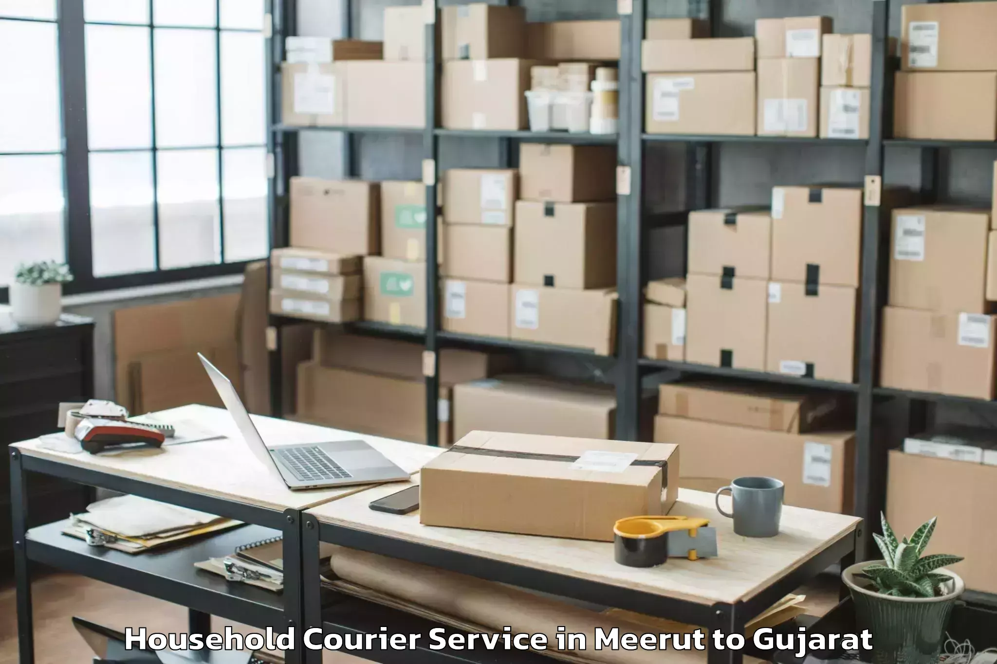 Top Meerut to Ankleshwar Household Courier Available